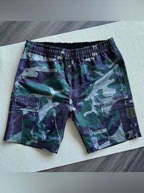 rare THE HUNDREDS KAZIE Camo Print Nylon Shorts